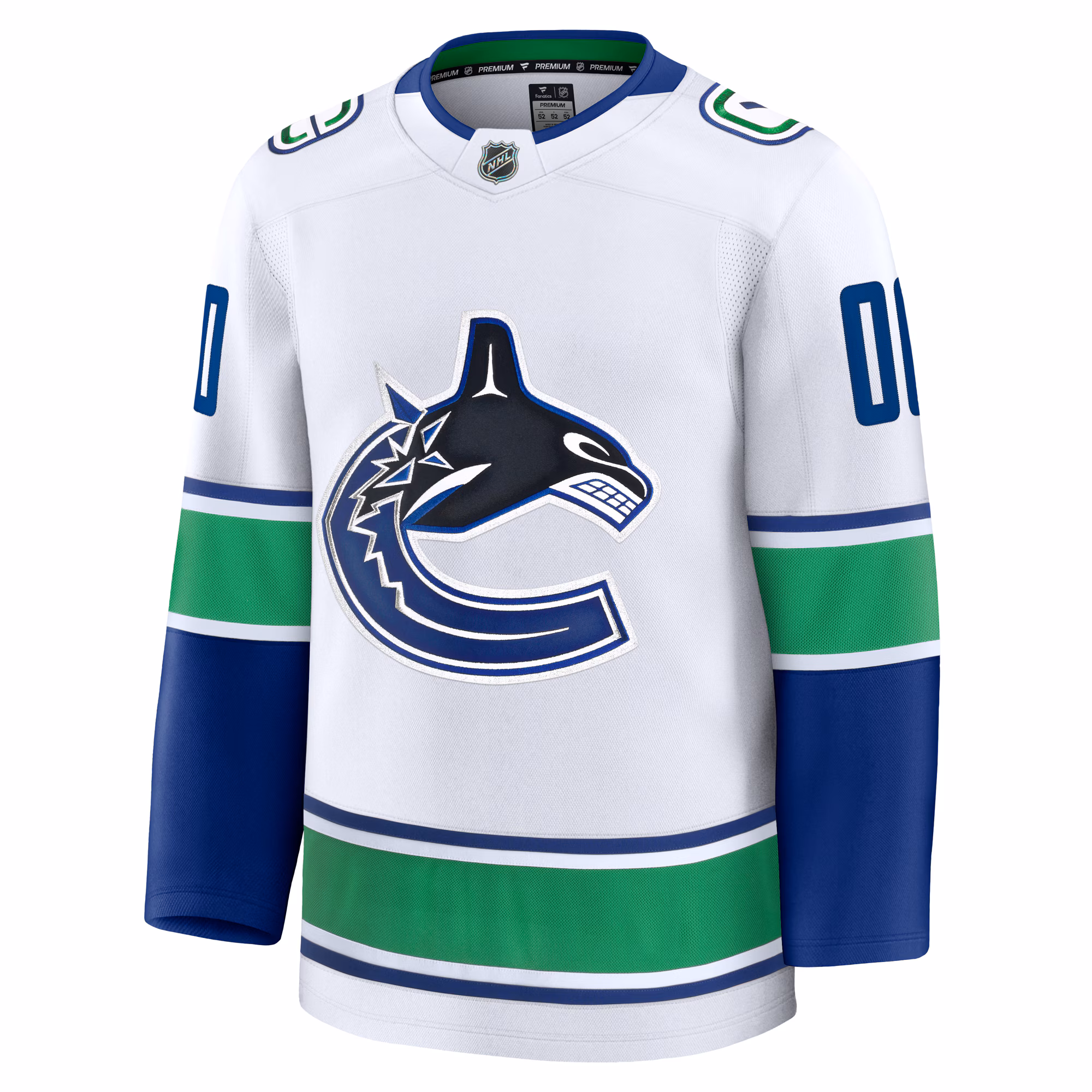 Vancouver Canucks Fanatics Away Premium Custom Jersey - White