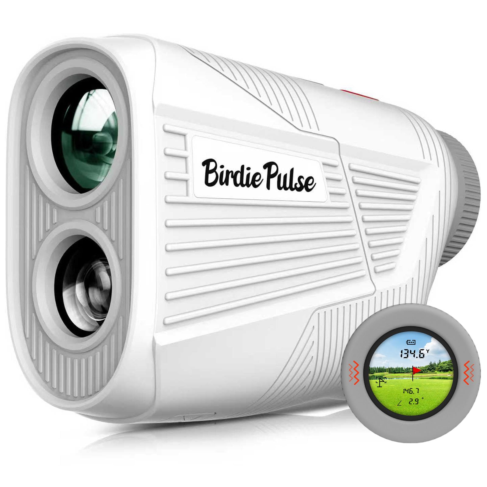 BIRDIEPULSE Golf Rangefinder with Slope & Magnet - 1300 Yards