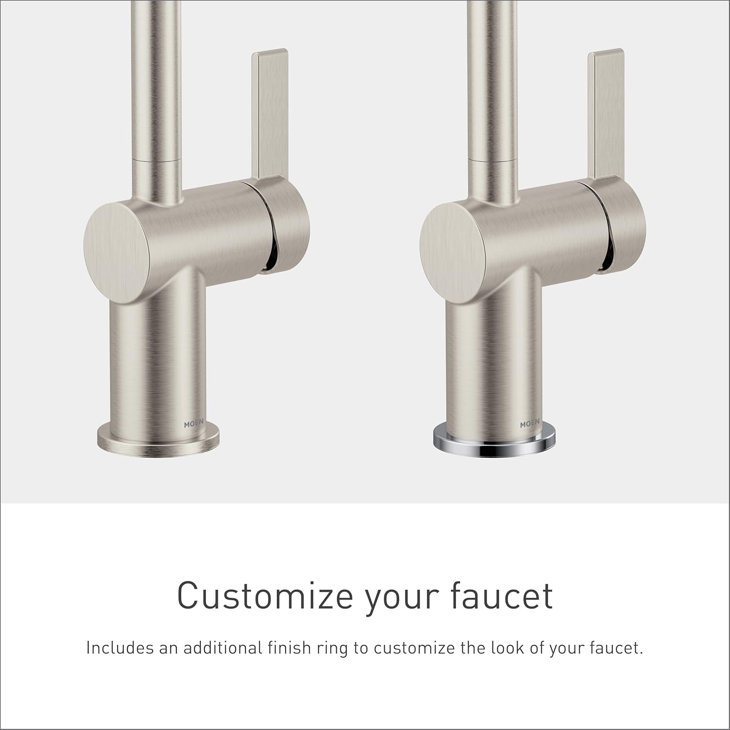 Moen Cia Spot Resist Stainless Modern Pulldown Kitchen Faucet with Power Boost, Includes Optional Chrome Accents, 7622SRS