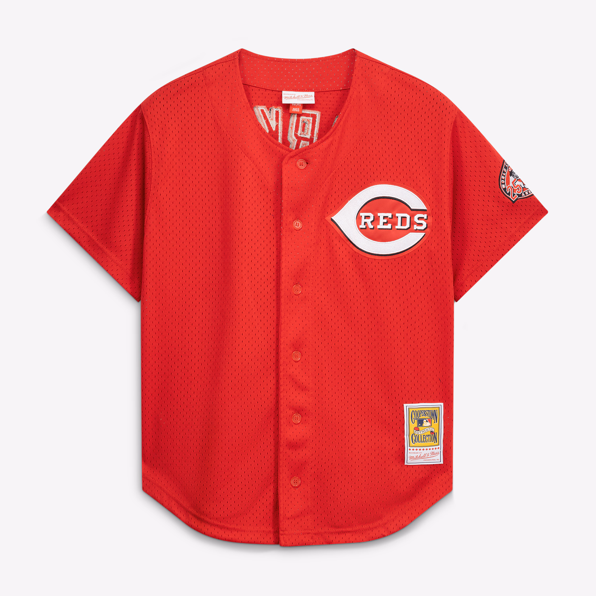 Barry Larkin Cincinnati Reds Mitchell & Ness Throwback Cooperstown Mesh Batting Practice Jersey - Red
