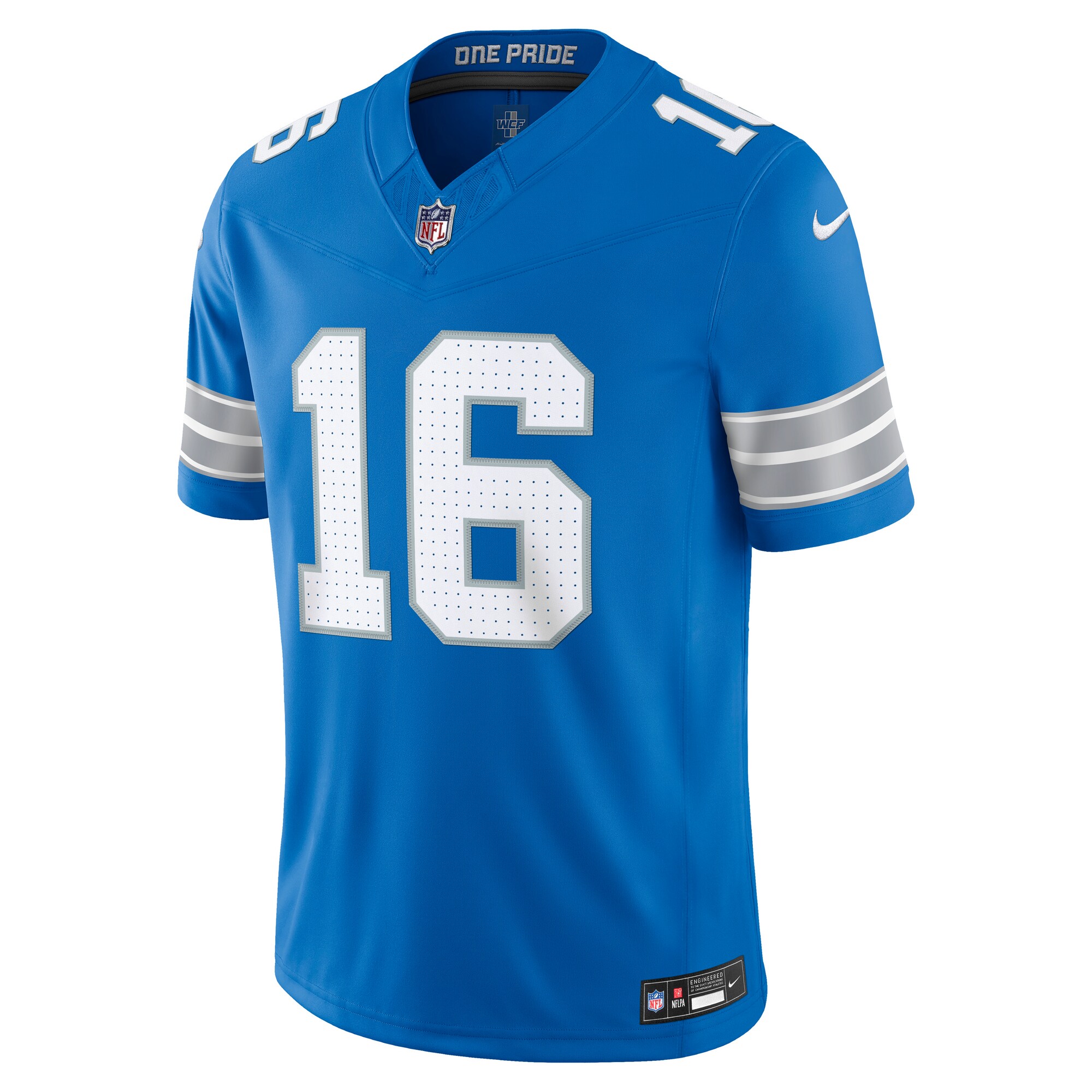 Jared Goff Detroit Lions Nike Vapor F.U.S.E. Stitched Limited Jersey - Blue
