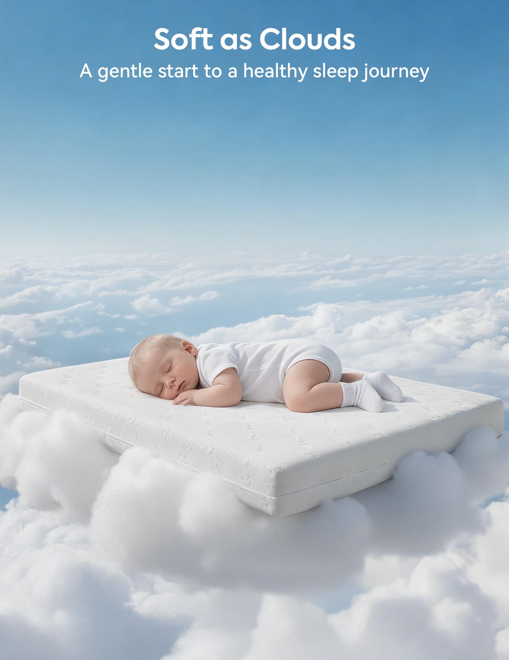 BABELIO Breathable Dual-Sided Crib Mattress for Babies