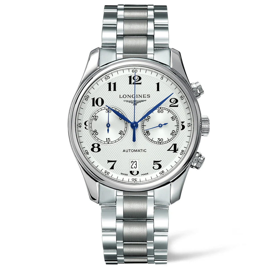 Master 40MM Automatic Chronograph Silver Dial Stainless Steel Watch L26294786