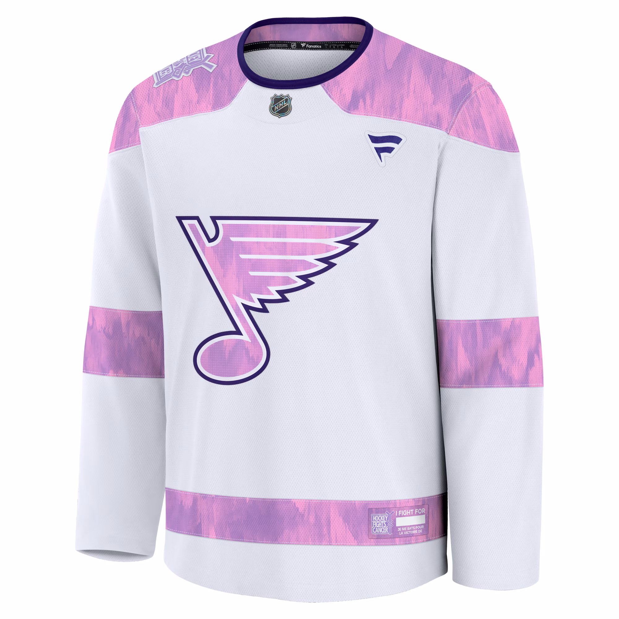 St. Louis Blues Fanatics Hockey Fights Cancer Survivor Practice Jersey - White