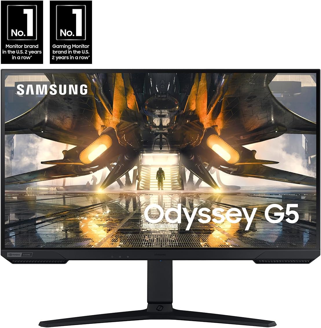 Samsung Odyssey G50A Series 27-Inch WQHD (2560x1440) Gaming Monitor, 165Hz, 1ms, IPS Panel, G-Sync, HDR10 (1 Billion Colors) (LS27AG500PNXZA)