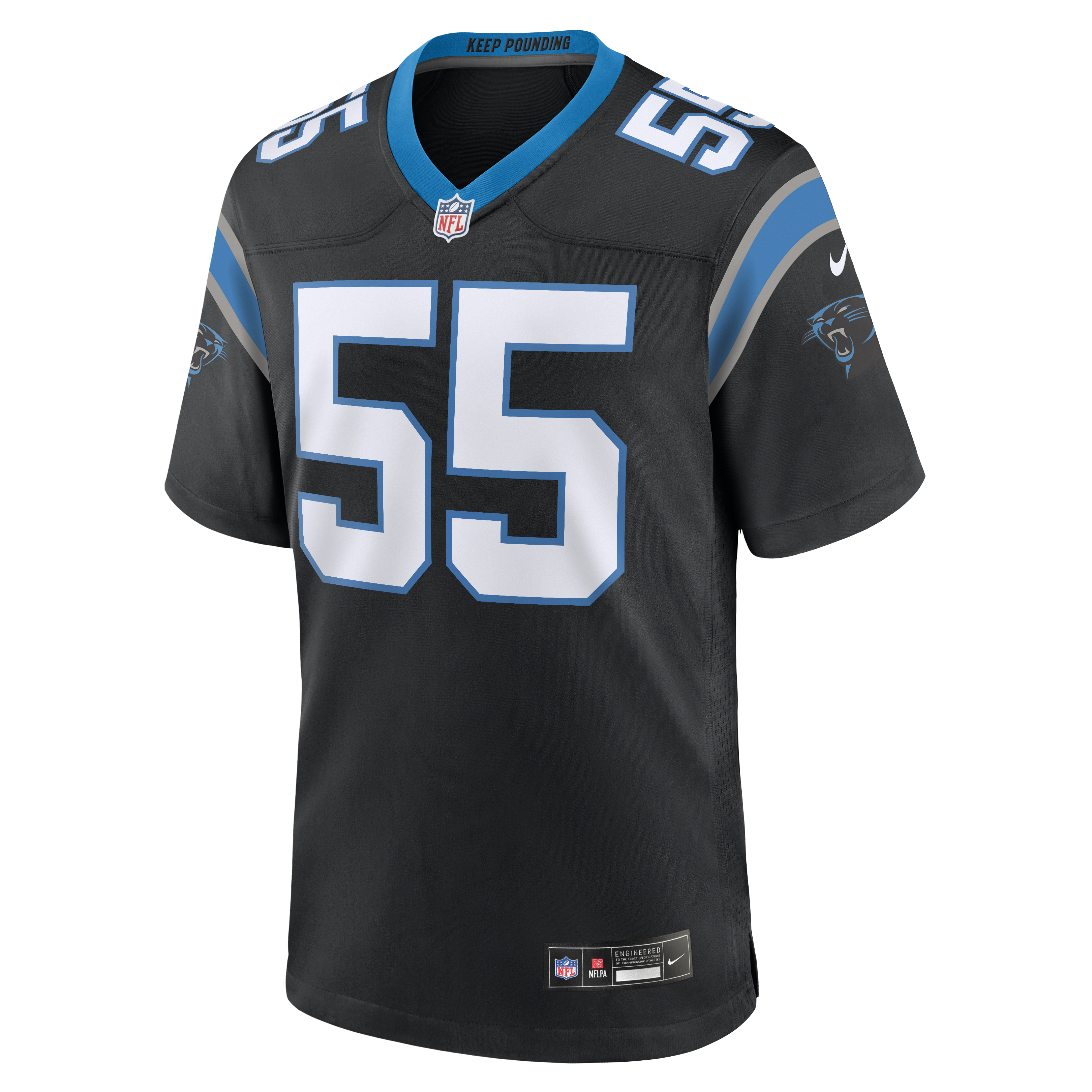 Maema Njongmeta Carolina Panthers Nike Team Game Jersey -  Black