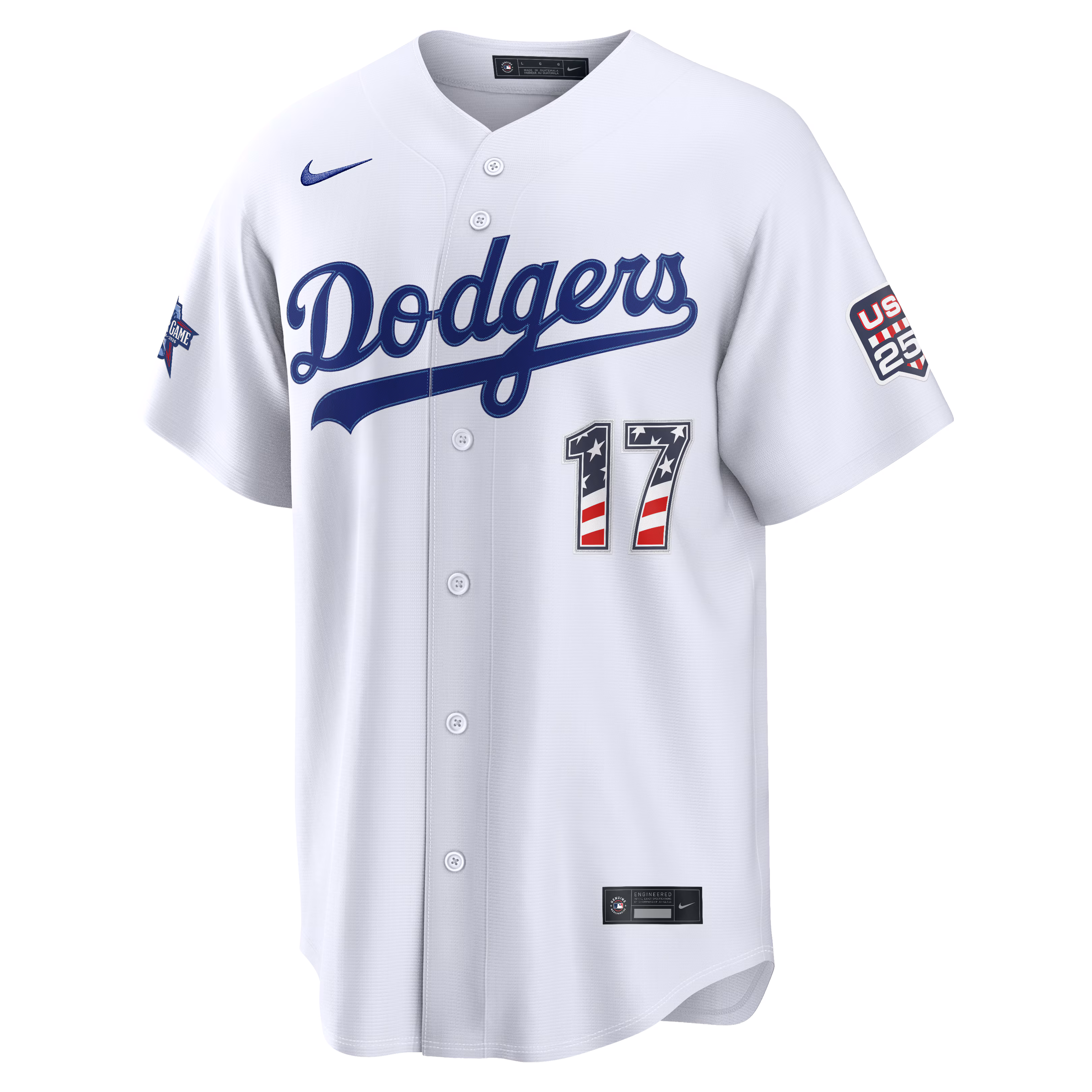 2026 All-Star Edition Stars & Stripes Los Angeles Dodgers Shohei Ohtani Nike White Stadium Jersey