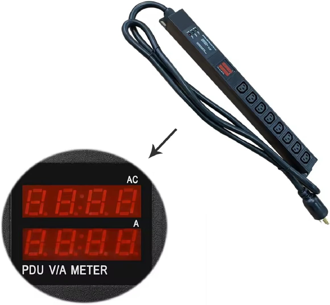 L6-30P Metered-Surge Protection PDU, 240V, L6-30P, 30A, 7200watts, (8) C13 Outlets, Crypto Mining Data Centre PDU