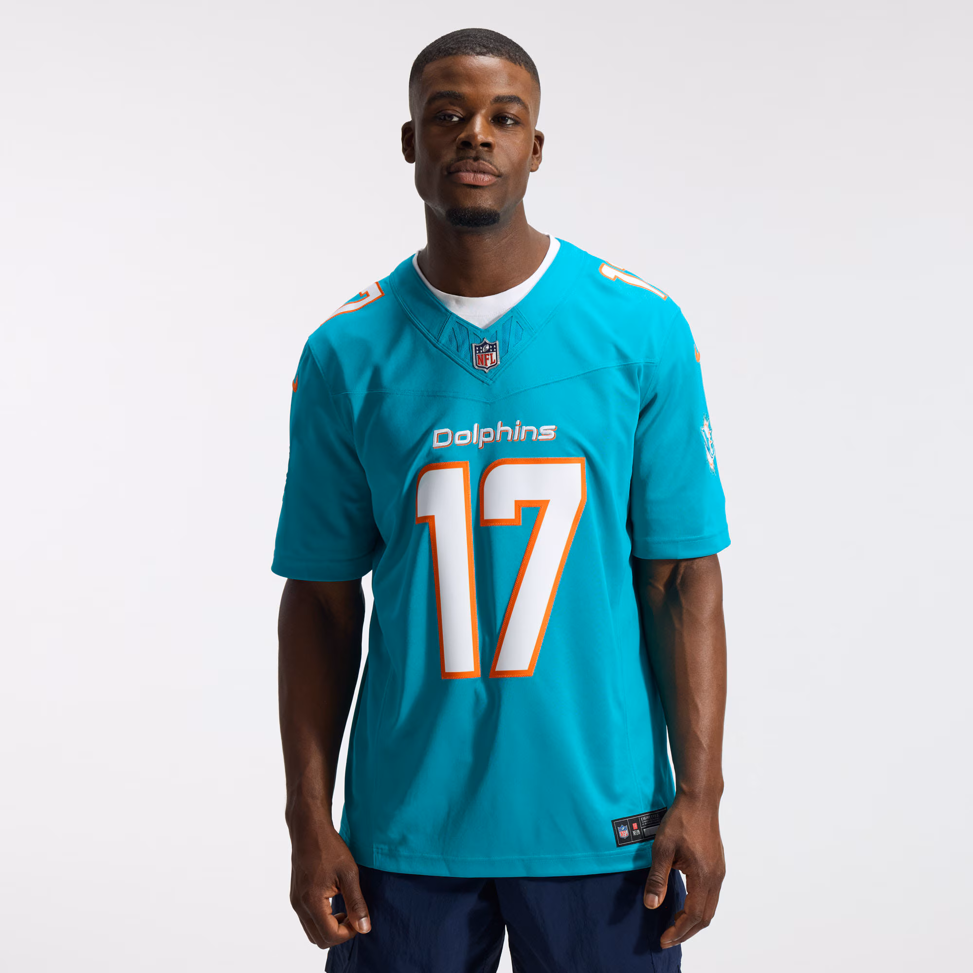 Jaylen Waddle Miami Dolphins Nike Vapor F.U.S.E. Stitched Limited Jersey - Aqua