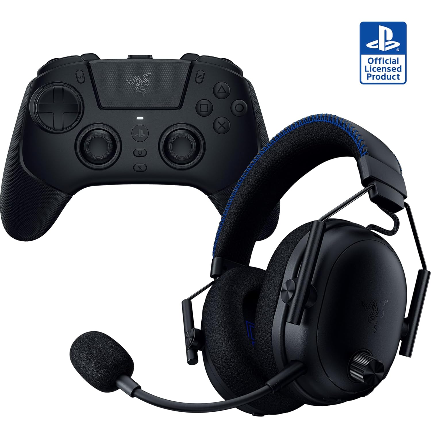 Razer PlayStation Bundle: Raiju V3 Pro Wireless Controller for PS5 + BlackShark V3 Pro Wireless ANC Gaming Headset for PS5: Officially Licensed for PlayStation - Black