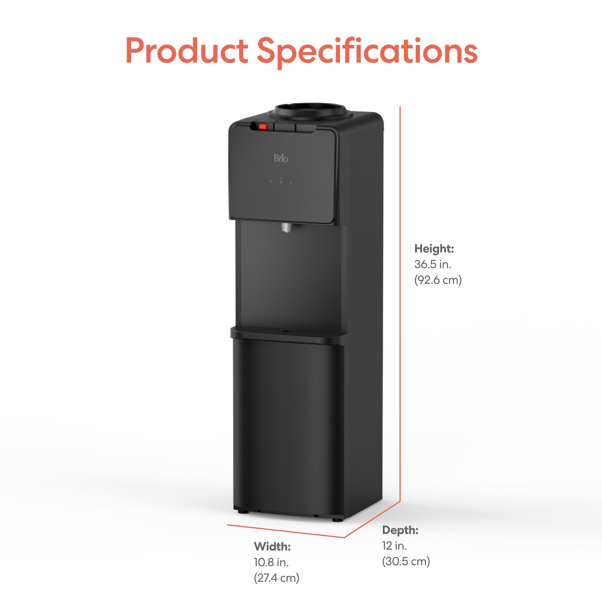 BRIO 130 Series Top-Load Water Cooler Dispenser - Hot & Cold