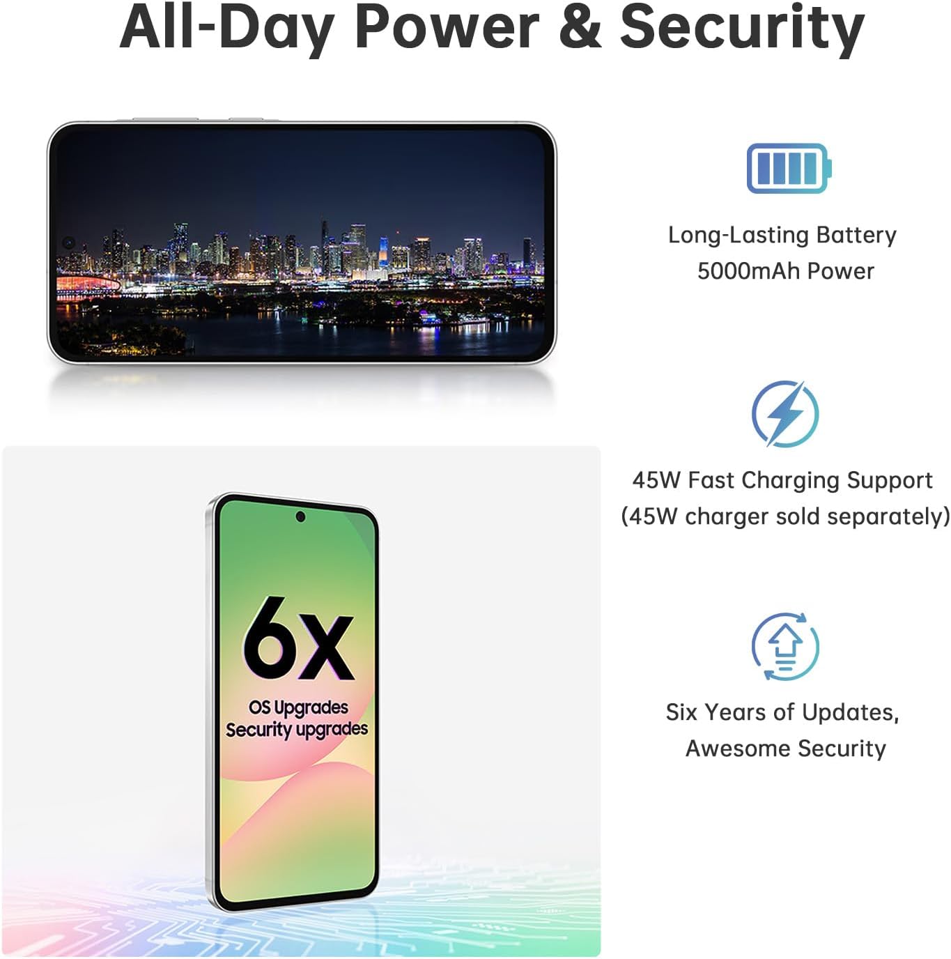 Samsung Galaxy A56 5G AI Smartphone, 256GB Unlocked Android Phone, 12GB RAM, Dual SIM, 6.7