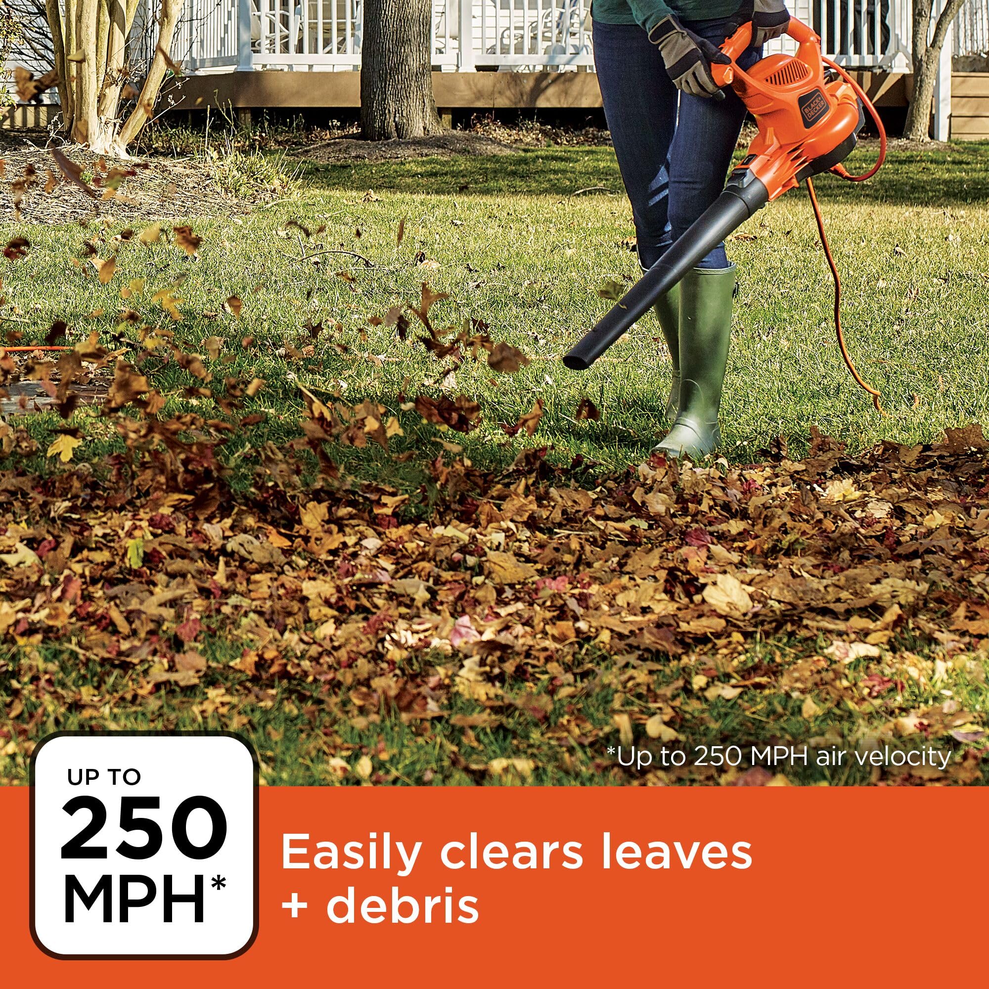 BLACK+DECKER BEBL7000 Leaf Blower, Vacuum & Mulcher 3-in-1
