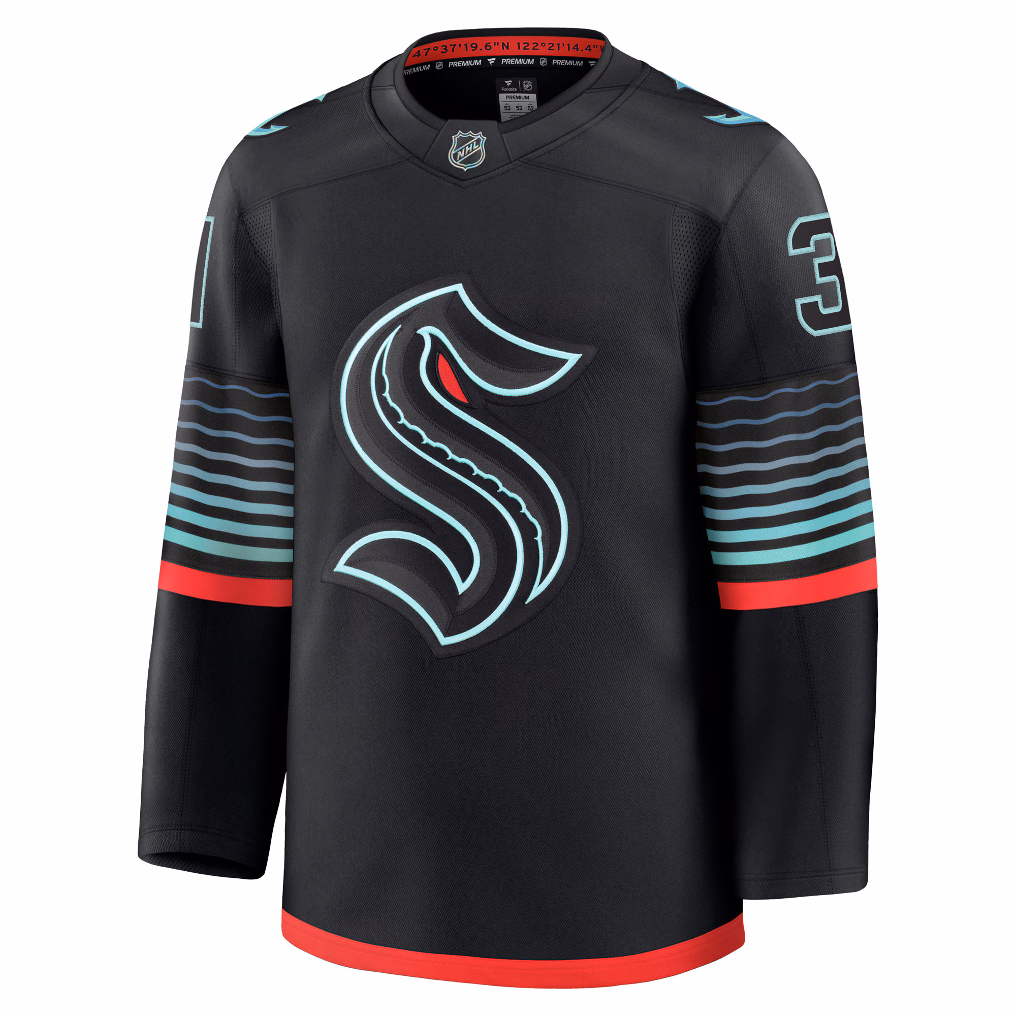 Philipp Grubauer Seattle Kraken Fanatics Alternate Premium Player Jersey - Black