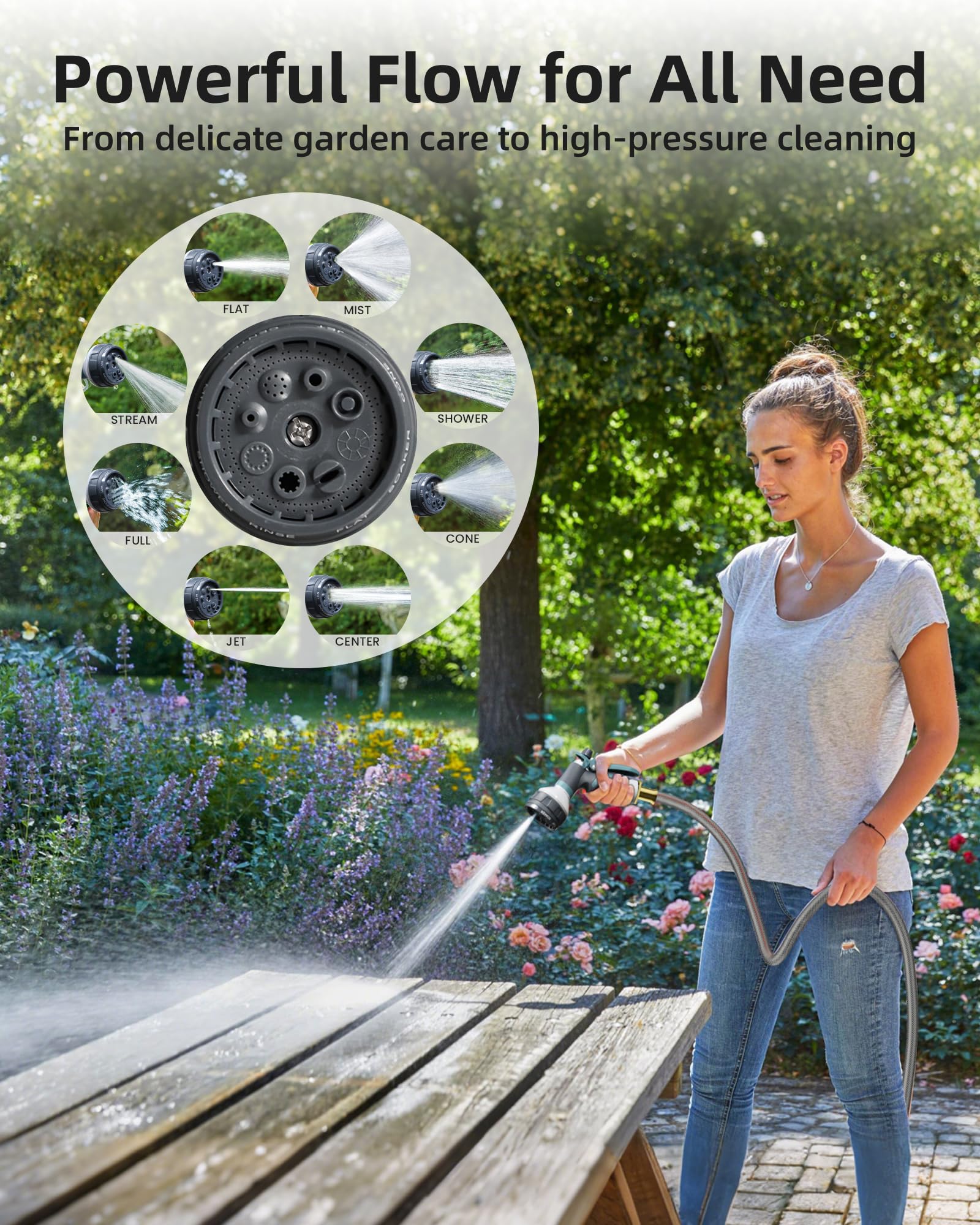 AYURA Retractable Garden Hose Reel 100ft - Heavy Duty