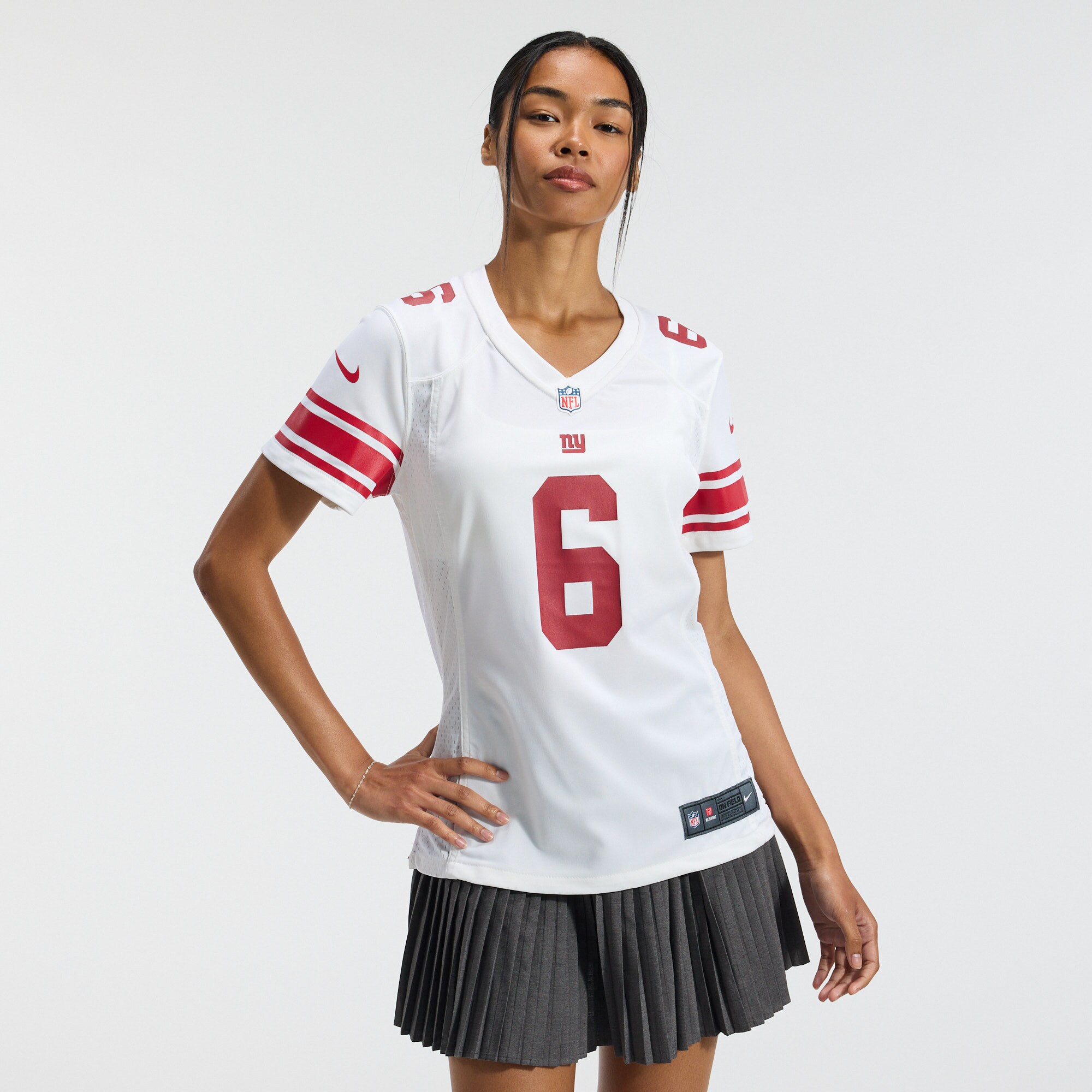 Jaxson Dart New York Giants Nike Women's Game Jersey -  White
