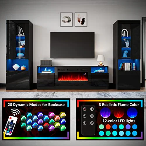 Fireplace TV Stand with 36