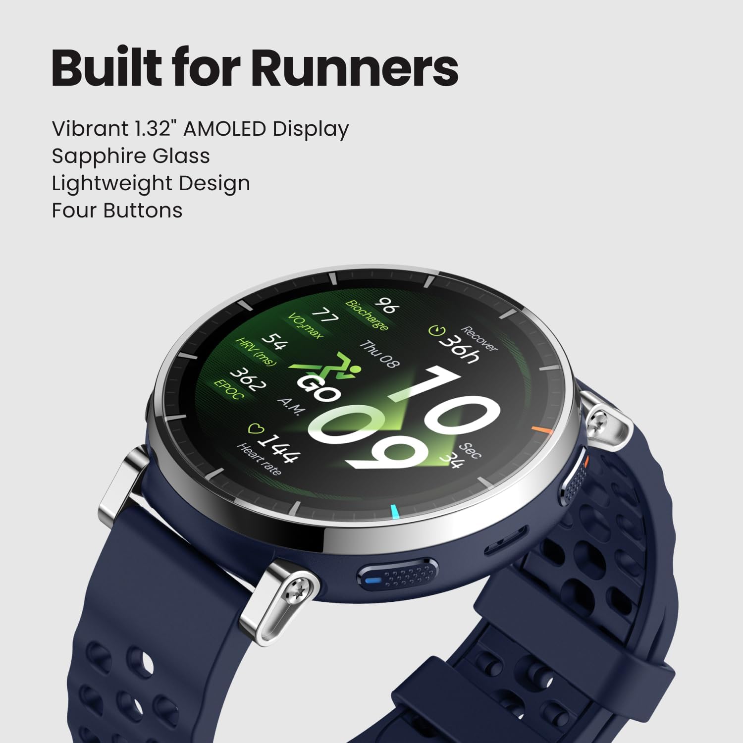 Amazfit Active 3 Premium GPS Running Smart Watch, 1.32