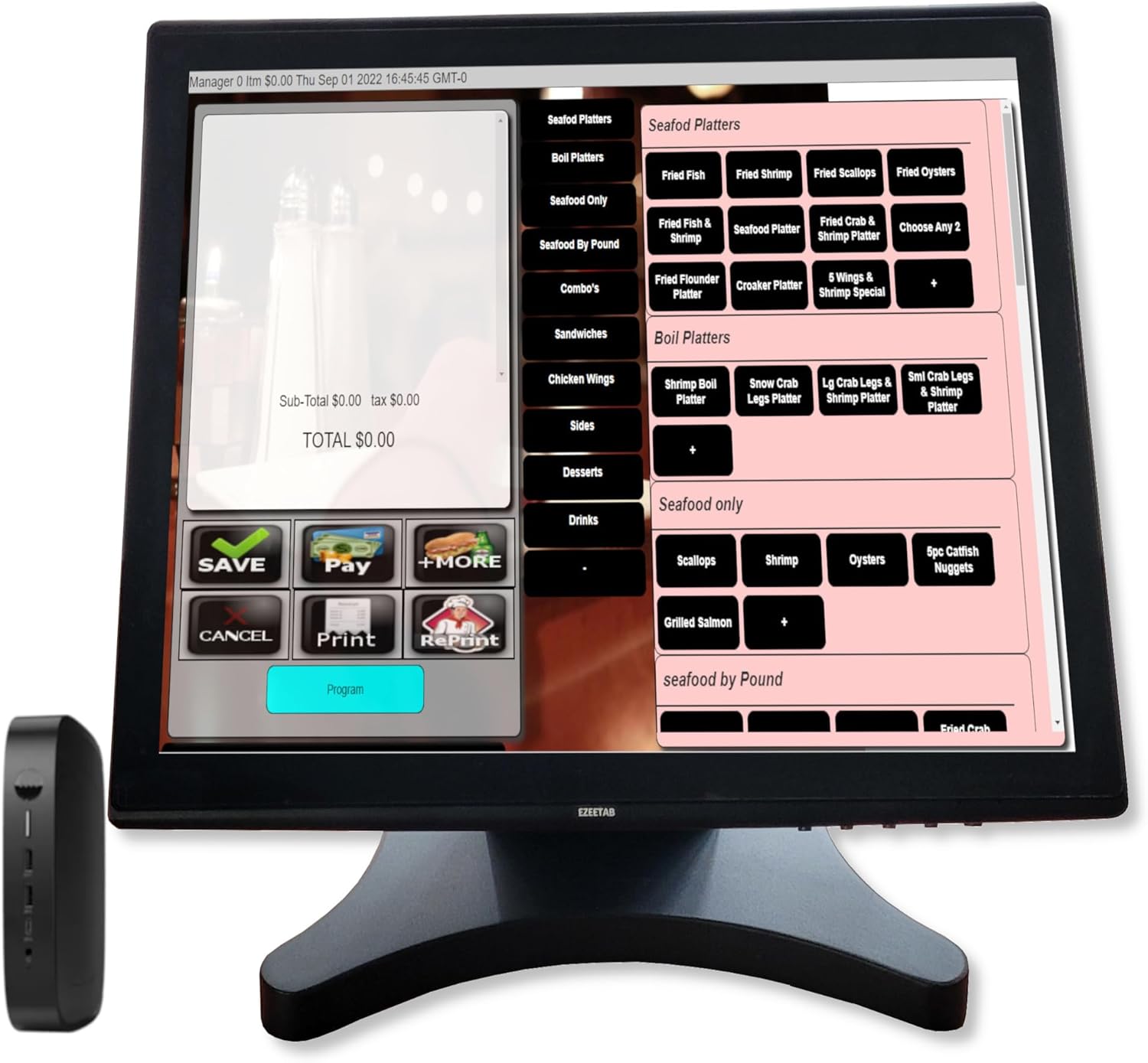 Touch Screen Computer Point of Sale POS System for Restaurant Bar Full Package inc Software Kitchen Order Printer and Ordering Tablet