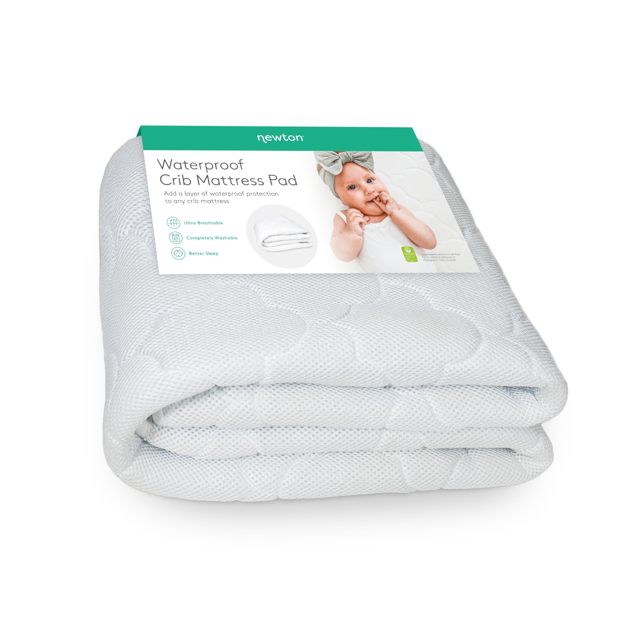 NEWTON BABY Waterproof Crib Mattress Pad | Ultra-Breathable Comfort