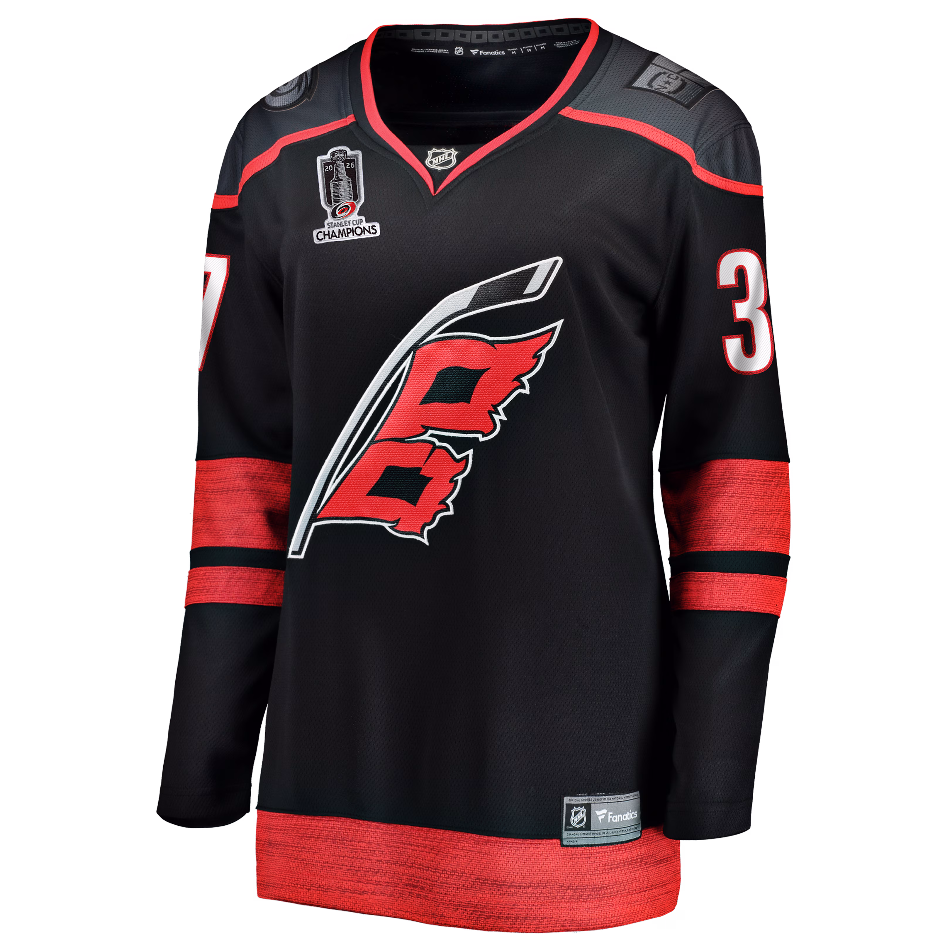 Andrei Svechnikov Carolina Hurricanes Fanatics Women's 2026 Stanley Cup Champions Home Breakaway Jersey - Black