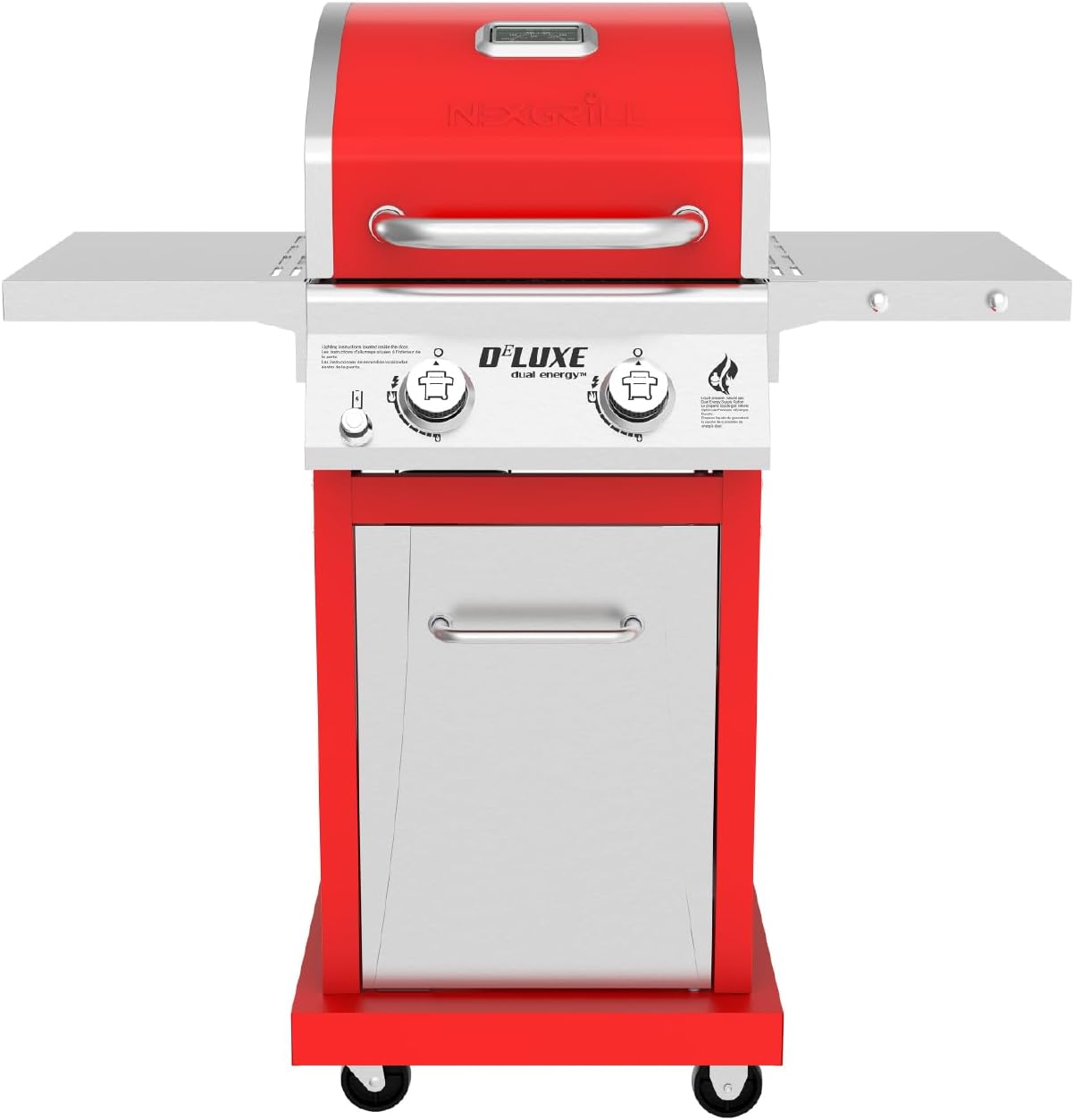 Nexgrill Deluxe 2-Burner Gas Grill with 401 SQ In Grate, 28000 BTUs, Stainless Steel Control Panel & Foldable Side Table, Propane BBQ Grill for Outdoor Cooking, Patios, Backyards and More - 720-0864R