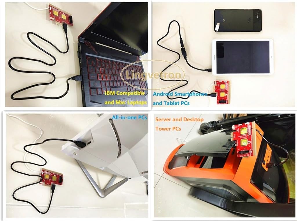 New V8 PCIe USB Post Test Card Motherboard Diagnostic Tester Kit Unique USB Diagnosis for PC Laptop Server All in One Mini PC Mac Android Phone Tablet Computer Analyzer Multi Ports Support