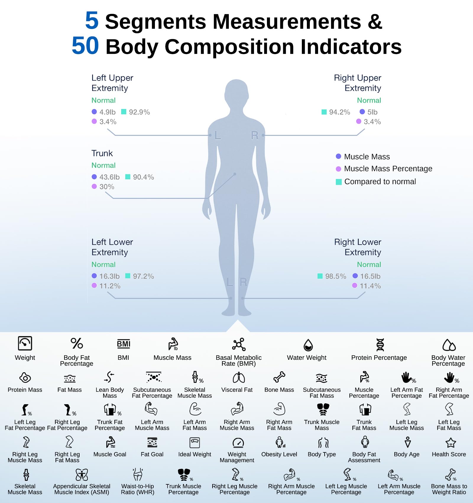 GE Smart Scale Body Weight with Full Body Analysis