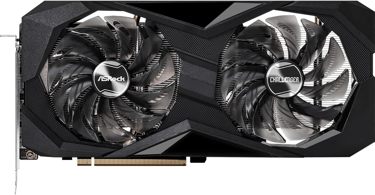 ASRock Radeon RX 7600 Challenger 8GB OC Graphics Card, AMD RDNA 3 Architecture, 8GB GDDR6, PCIe 4.0, Dual Fans, 0dB Silent Cooling, HDMI 2.1, DisplayPort 1.4