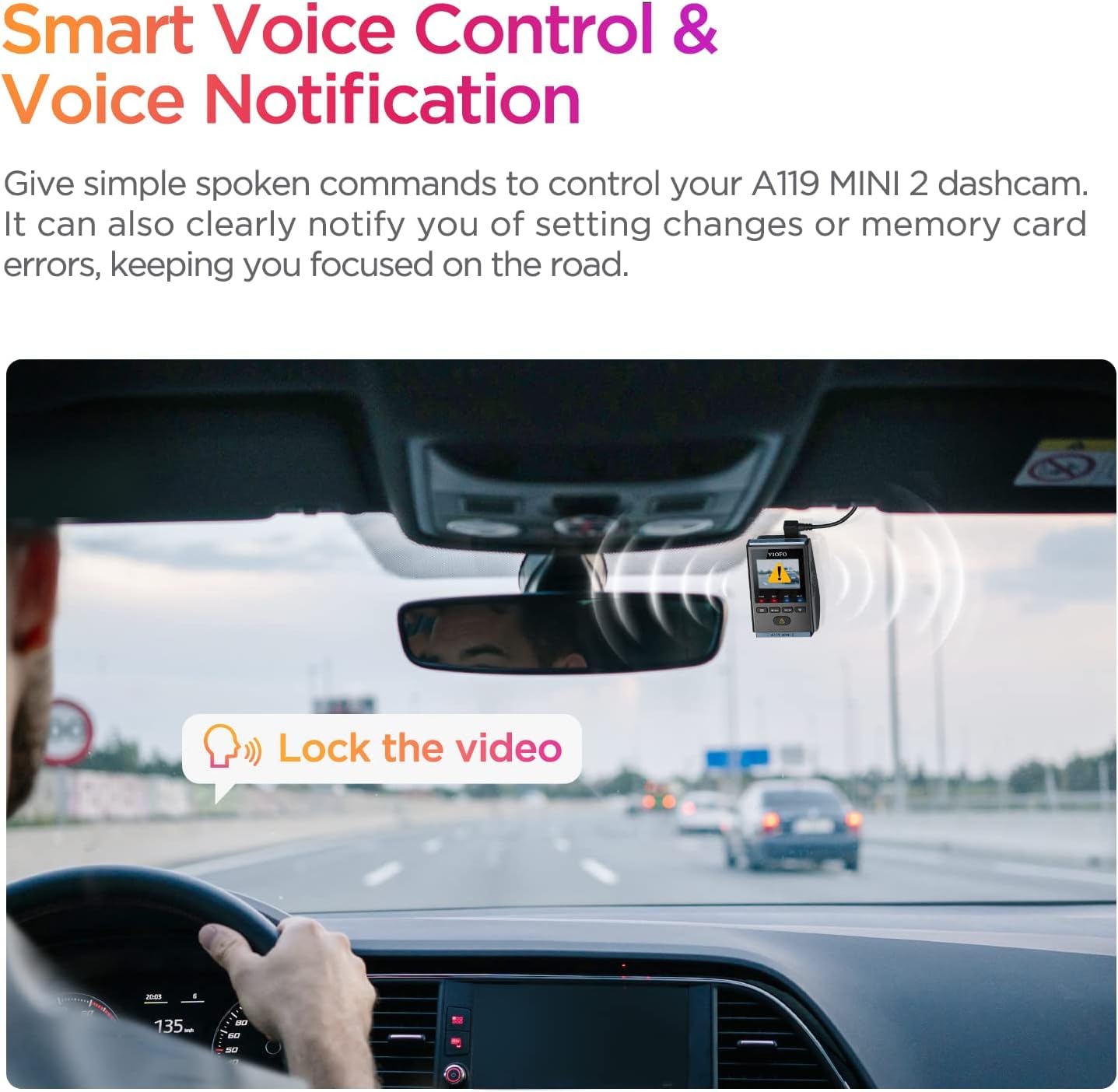 VIOFO Dash Cam A119 Mini 2 - 2K 60fps, GPS, Night Vision