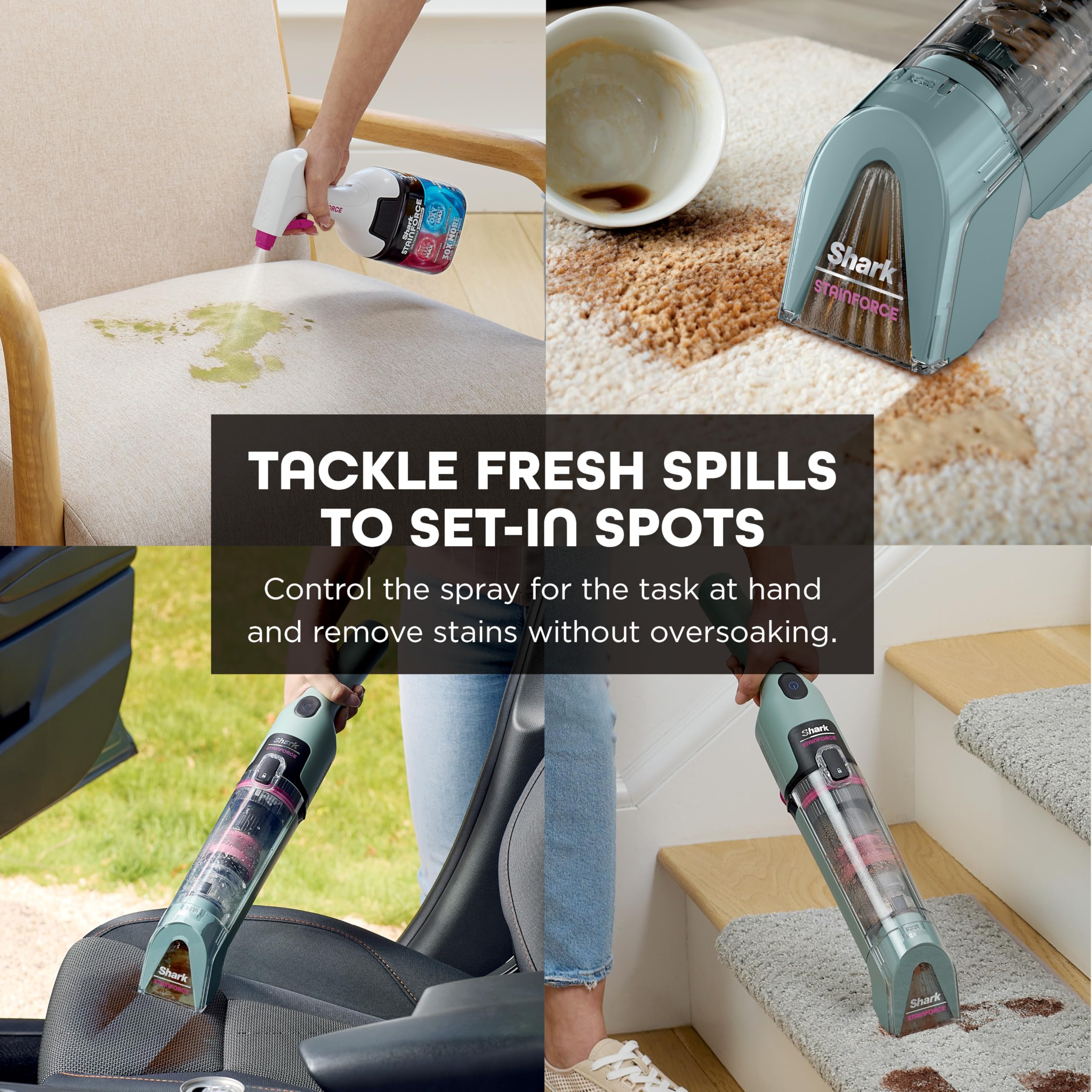 SHARK StainForce Cordless Portable Spot & Odor Remover