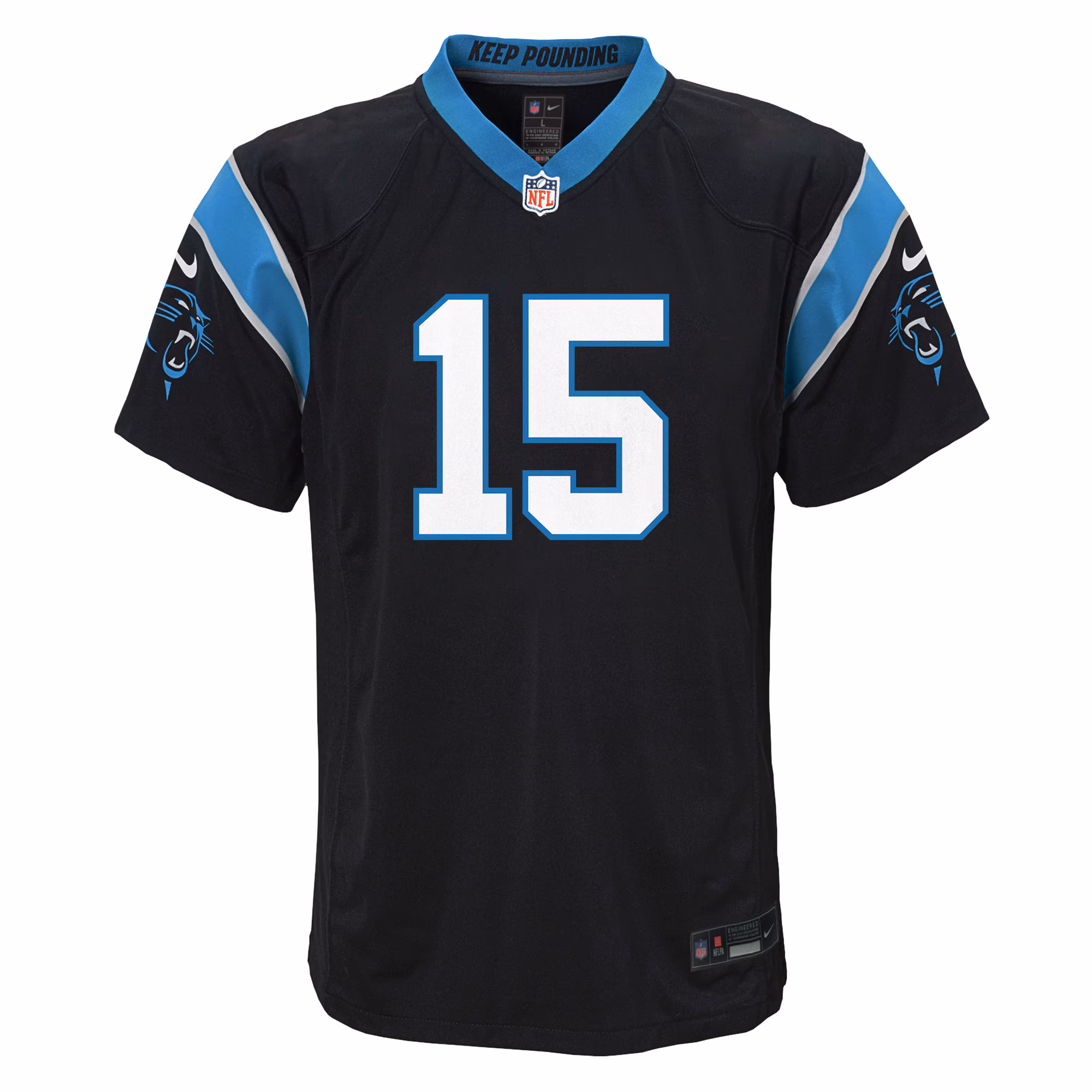 Jimmy Horn Jr. Carolina Panthers Nike Youth Team Game Jersey - Black