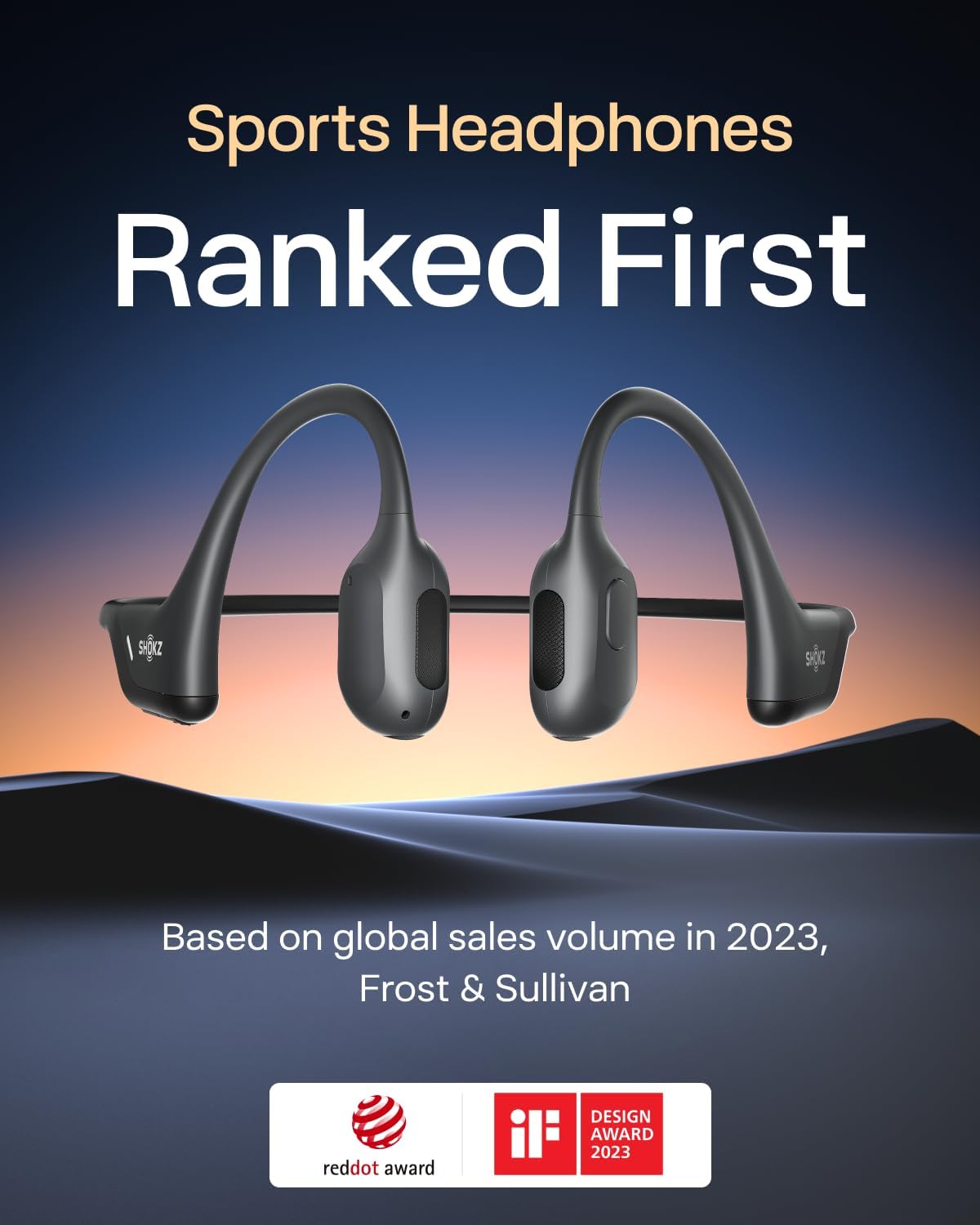 SHOKZ OpenRun Pro-Bone Conduction Headphones, Open-Ear Bluetooth Wireless Sport Headphones for Running and Workout, Sweat Resistant, Long Battery Life, Premium Deep Bass, Mic .with Hair Band, Black