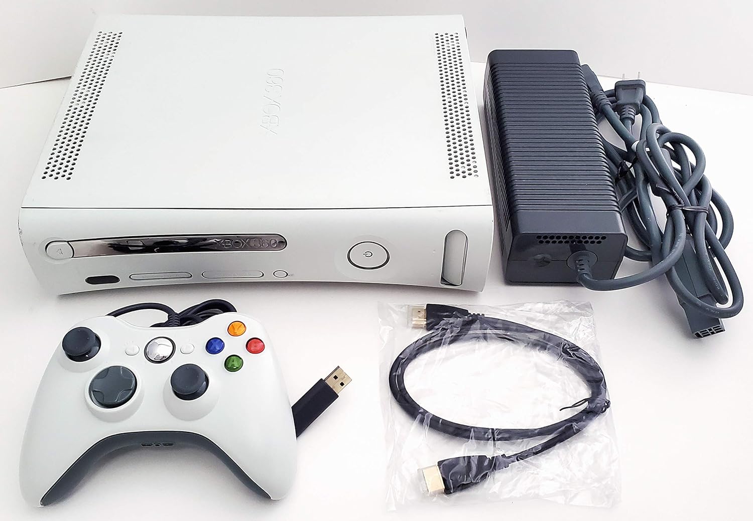 Microsoft Xbox 360 4GB Matte White Video Game Console System Bundle with Wired Controller (Renewed)
