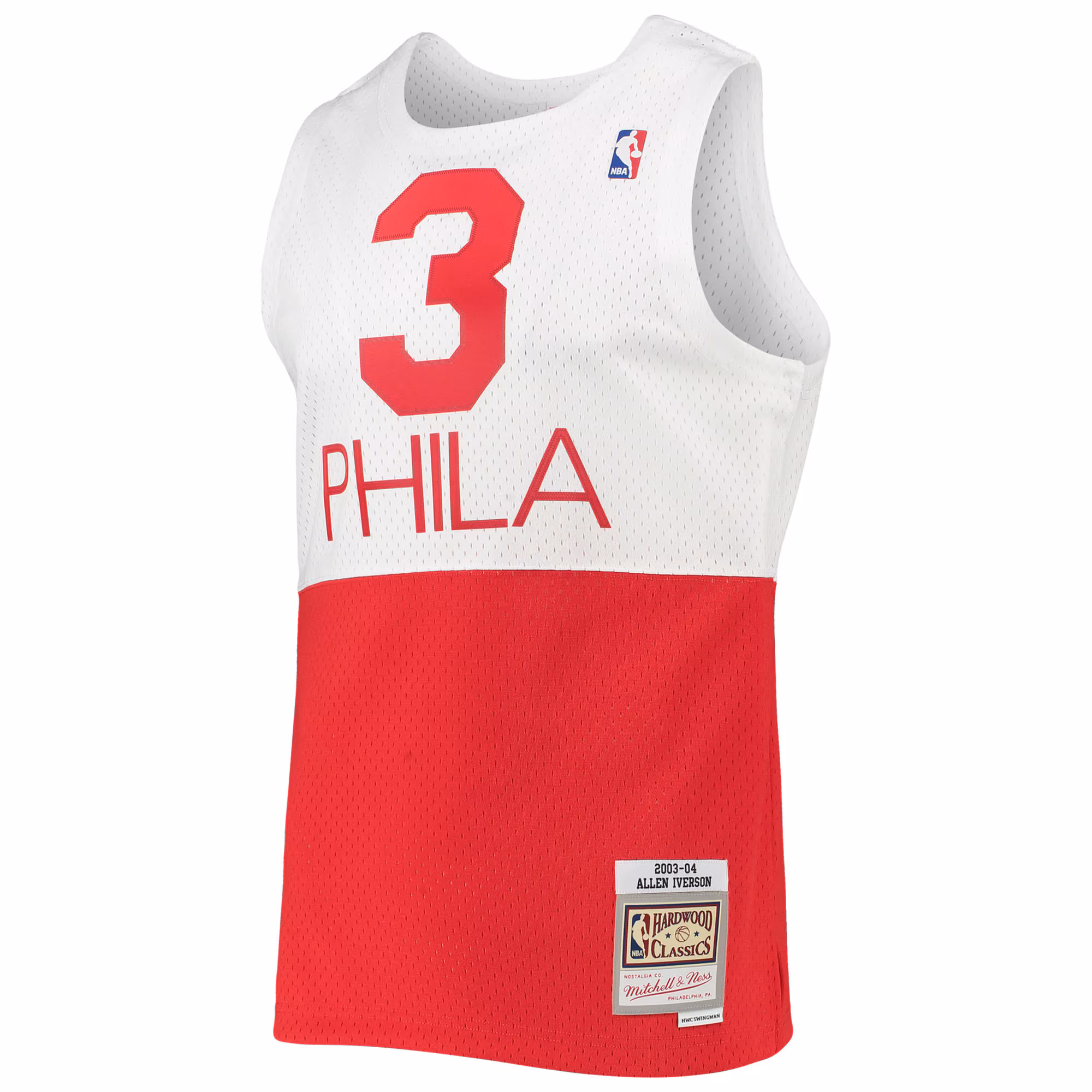 Allen Iverson Philadelphia 76ers Mitchell & Ness 2003/2004 Hardwood Classics Swingman Jersey - White