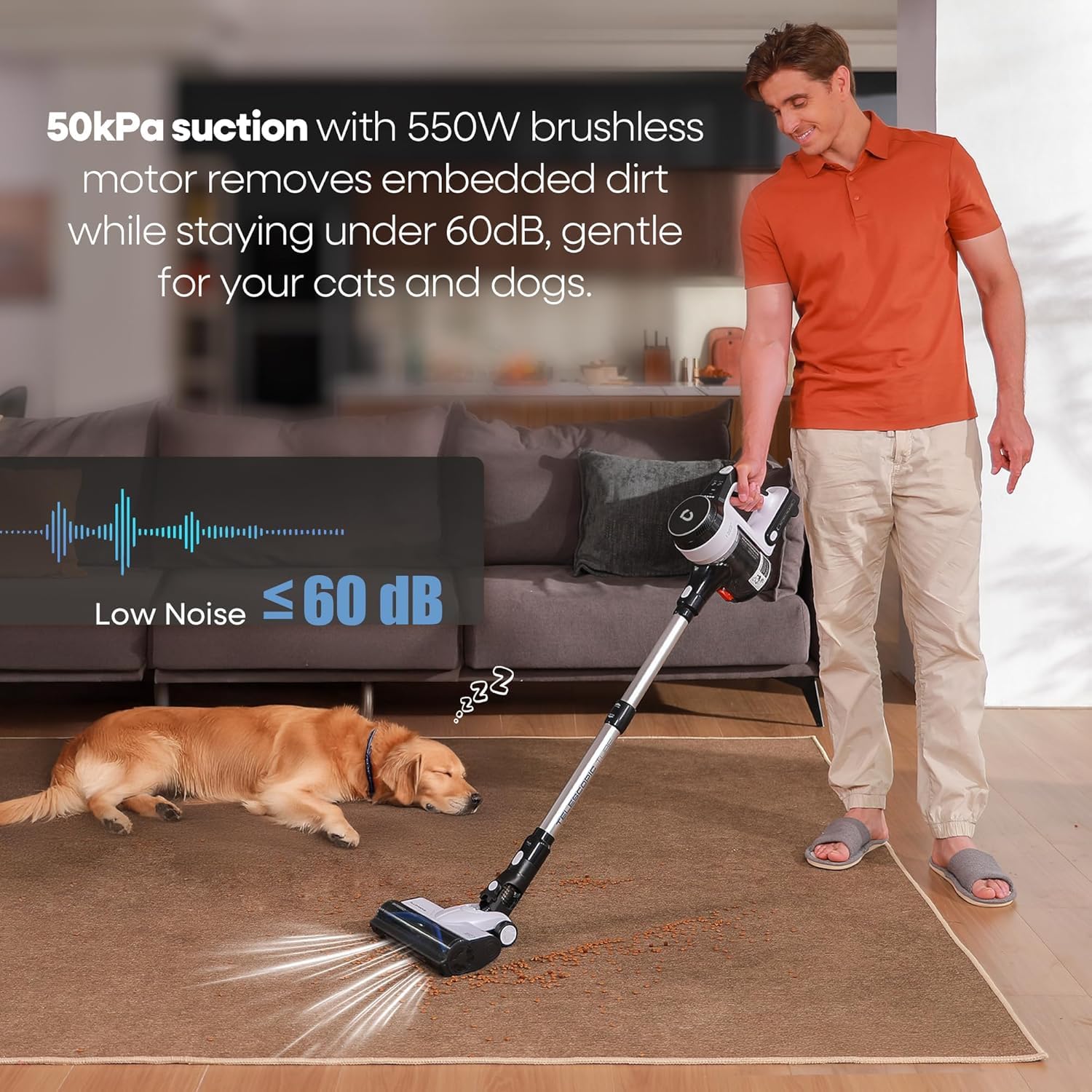 YONNDER M1 Cordless Vacuum Cleaner - 550W, 70Mins, Anti-Tangle