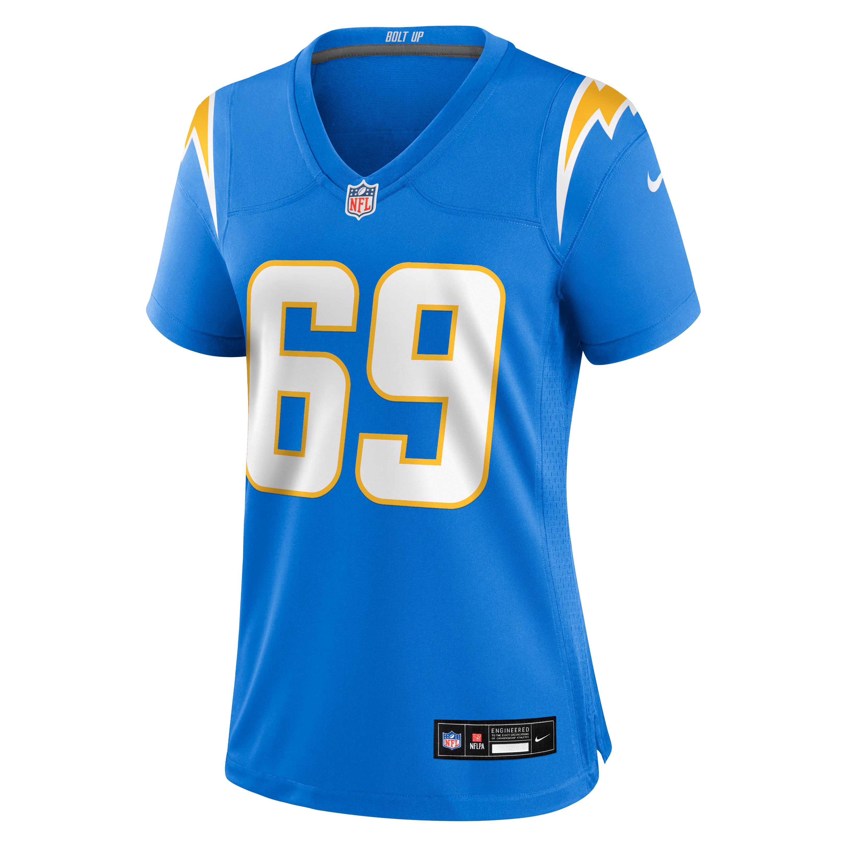 Cole Strange Los Angeles Chargers Nike Women's Team Game Jersey -  Powder Blue