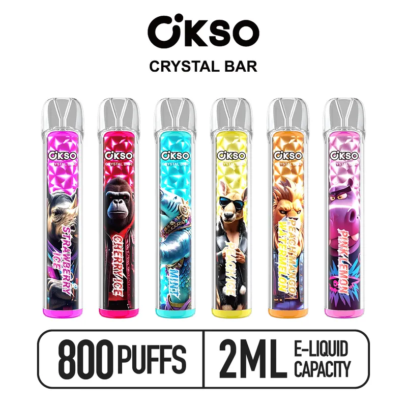 OKSO Crystal Bar 800 Disposable E-cigarettes Puffs 800 Vape Box Handy Vape
