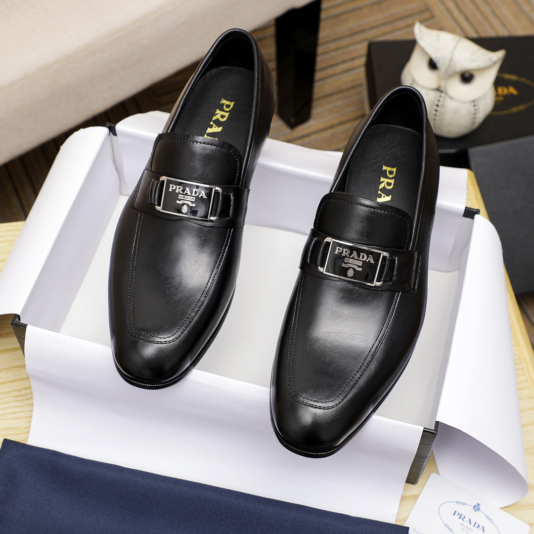 Prada men's leather shoes-74