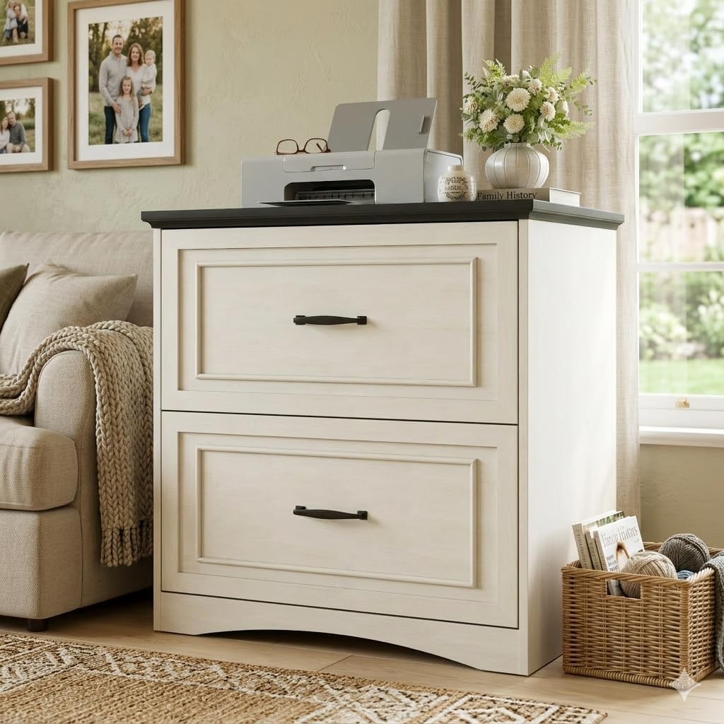 CubiCubi Farmhouse File Cabinet, 30