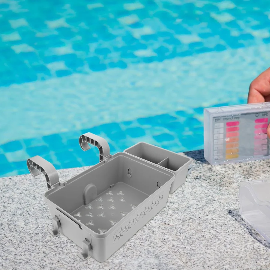 Swimming Pool Shelf Hanging Swimming Pool Storage Basket Basket