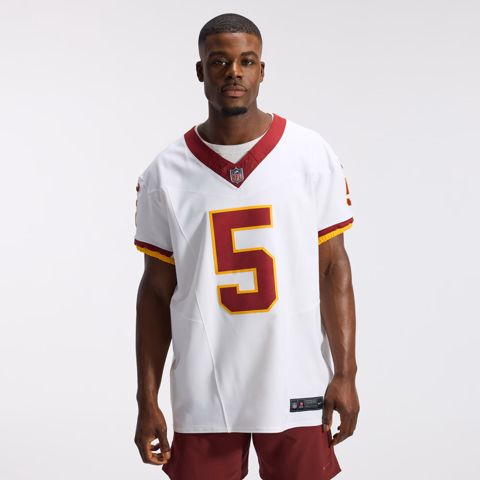 Jayden Daniels Washington Commanders Nike Alternate 2 Super Bowl Era Vapor F.U.S.E. Elite Jersey - White