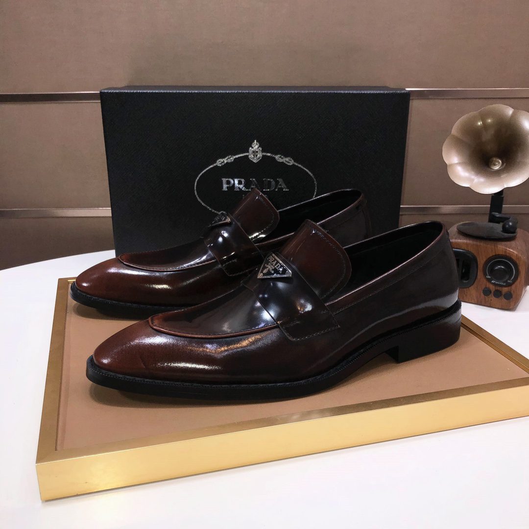 Prada men's leather shoes-46