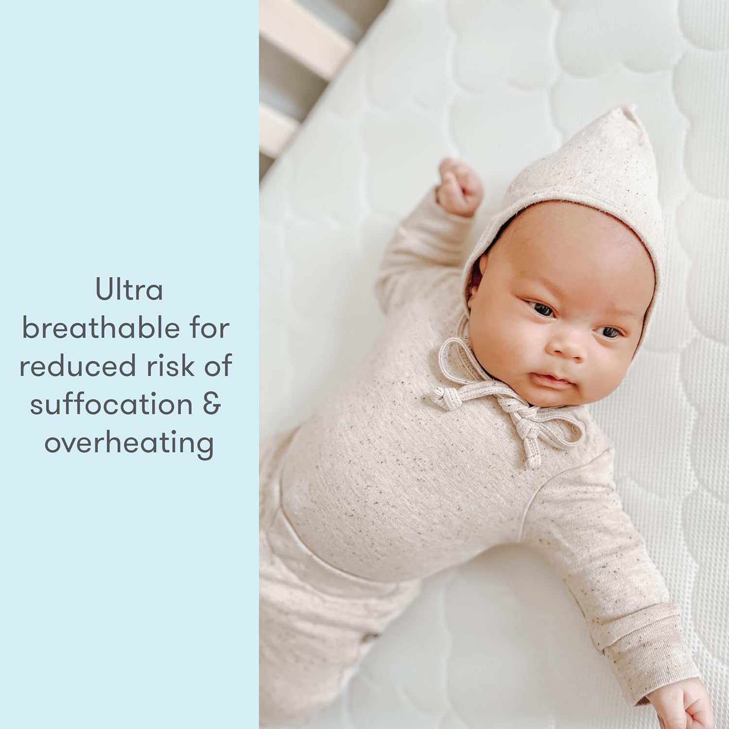 Newton Baby Crib Mattress and Toddler Bed - Ultra-Breathable Proven to Reduce Suffocation Risk, Washable Core & Cover, All-Stages, Infant to Toddler, Deluxe 5.5