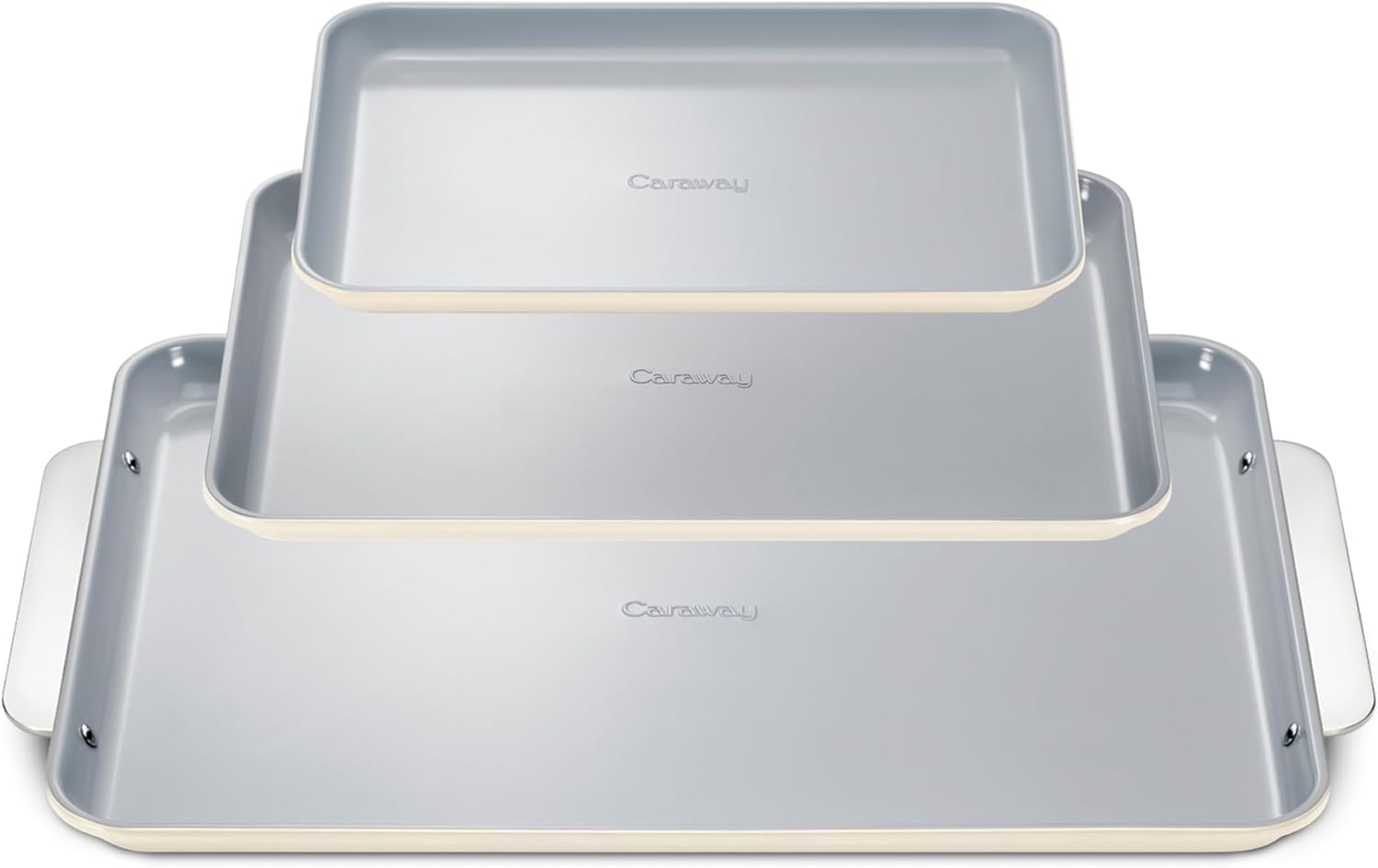 Caraway Non-Stick Ceramic Baking Sheet Trio - Naturally Slick Ceramic Coating - Non-Toxic, PTFE & PFOA Free - 18 x 13