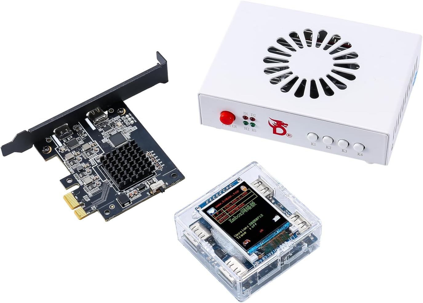 D DICHEN Superior DMA Gaming Bundle - FPGA 75T DMA Card with Basic Game firmware, 2K 144Hz Visual - Feast fuser, KMBox - Net 100M Network - Controlled Mouse Simulator.