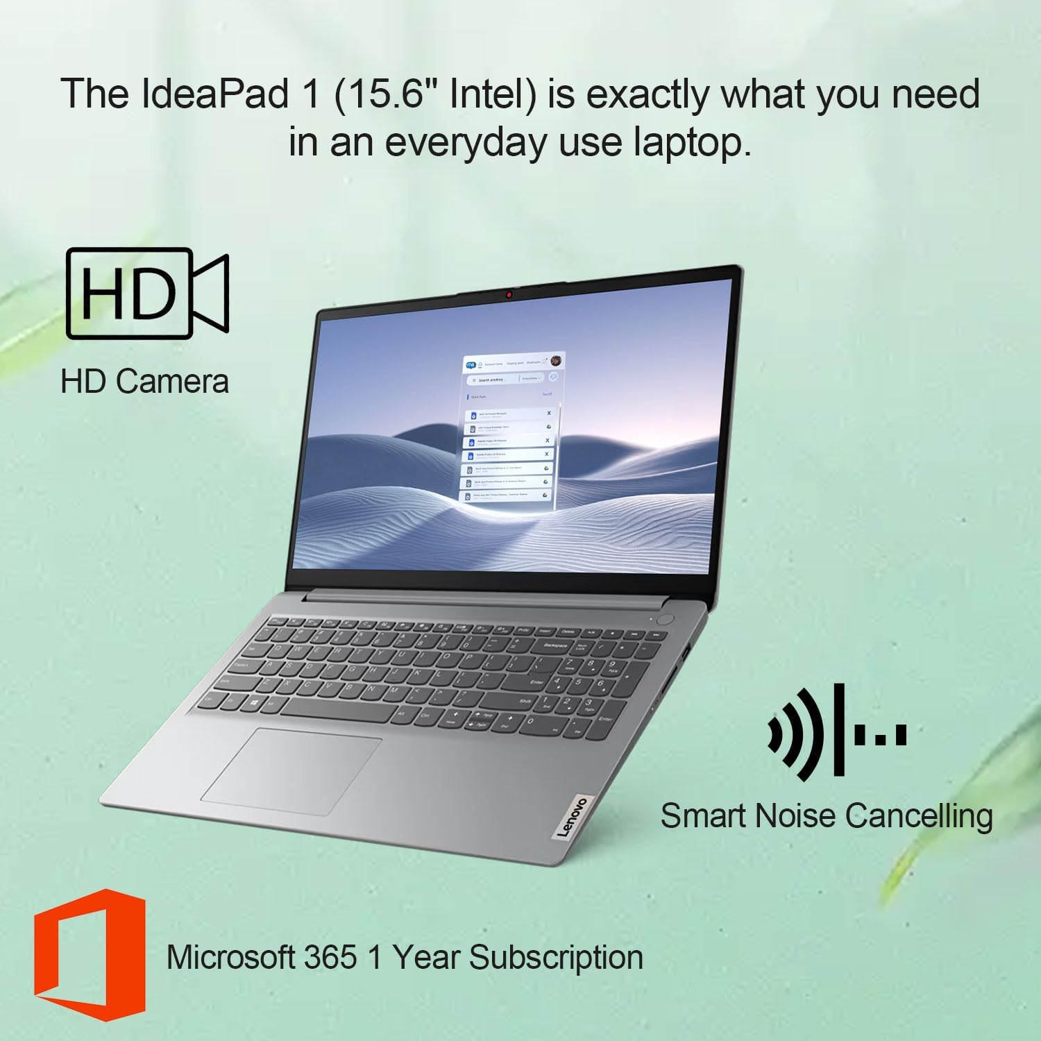Lenovo IdeaPad 1 Home Laptop, 15.6