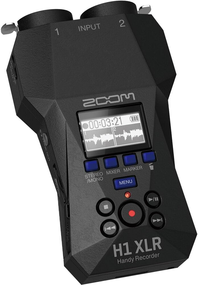 Zoom H1 XLR Portable Audio Recorder for Video Bundle with Microfiber Cleaning Cloth + 4X AA Batteries with Charger + Extreme Pro 64GB microSDXC Memory Card + USB Card Reader