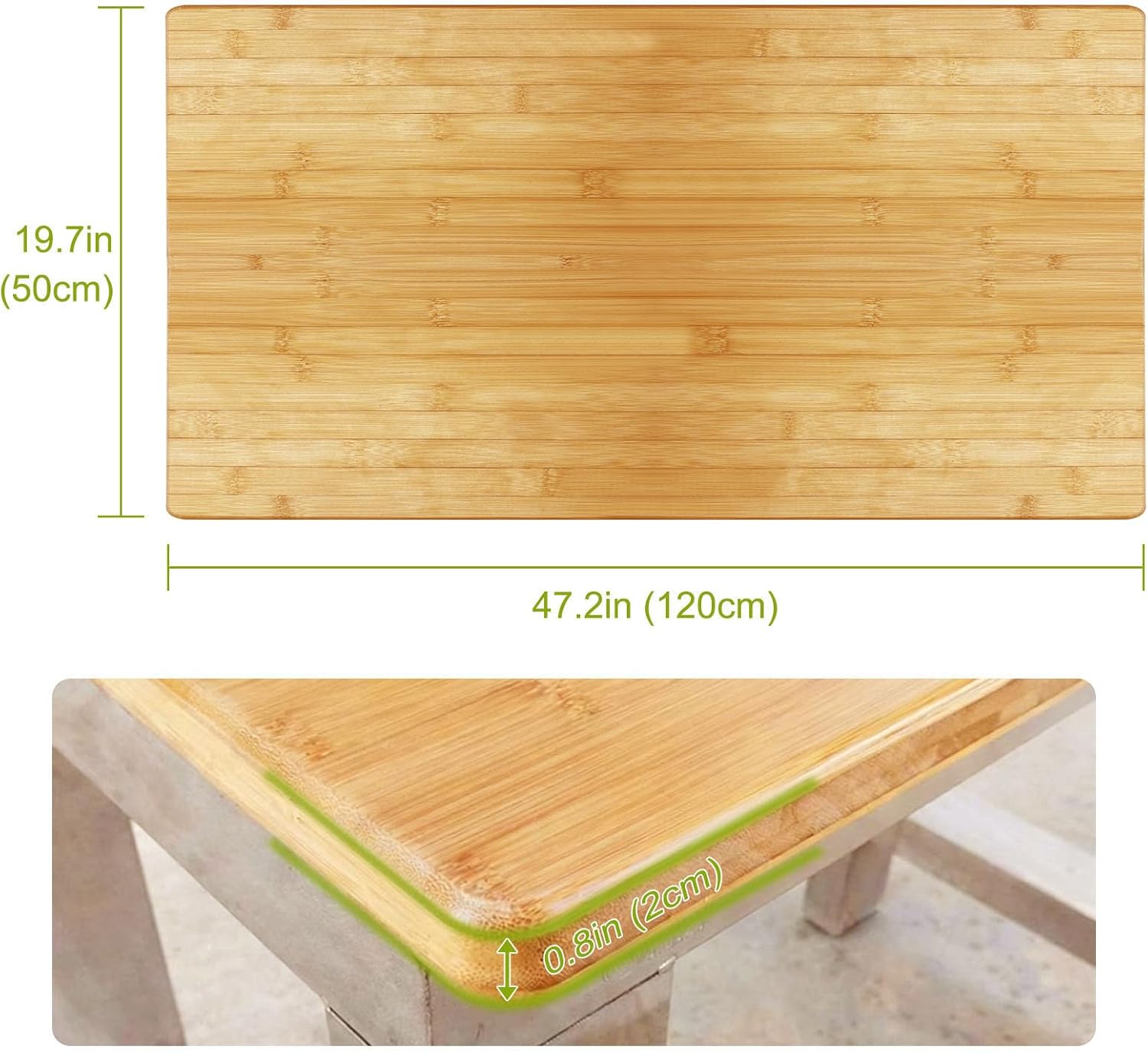 Universal Solid Wood Tabletop, 47.2