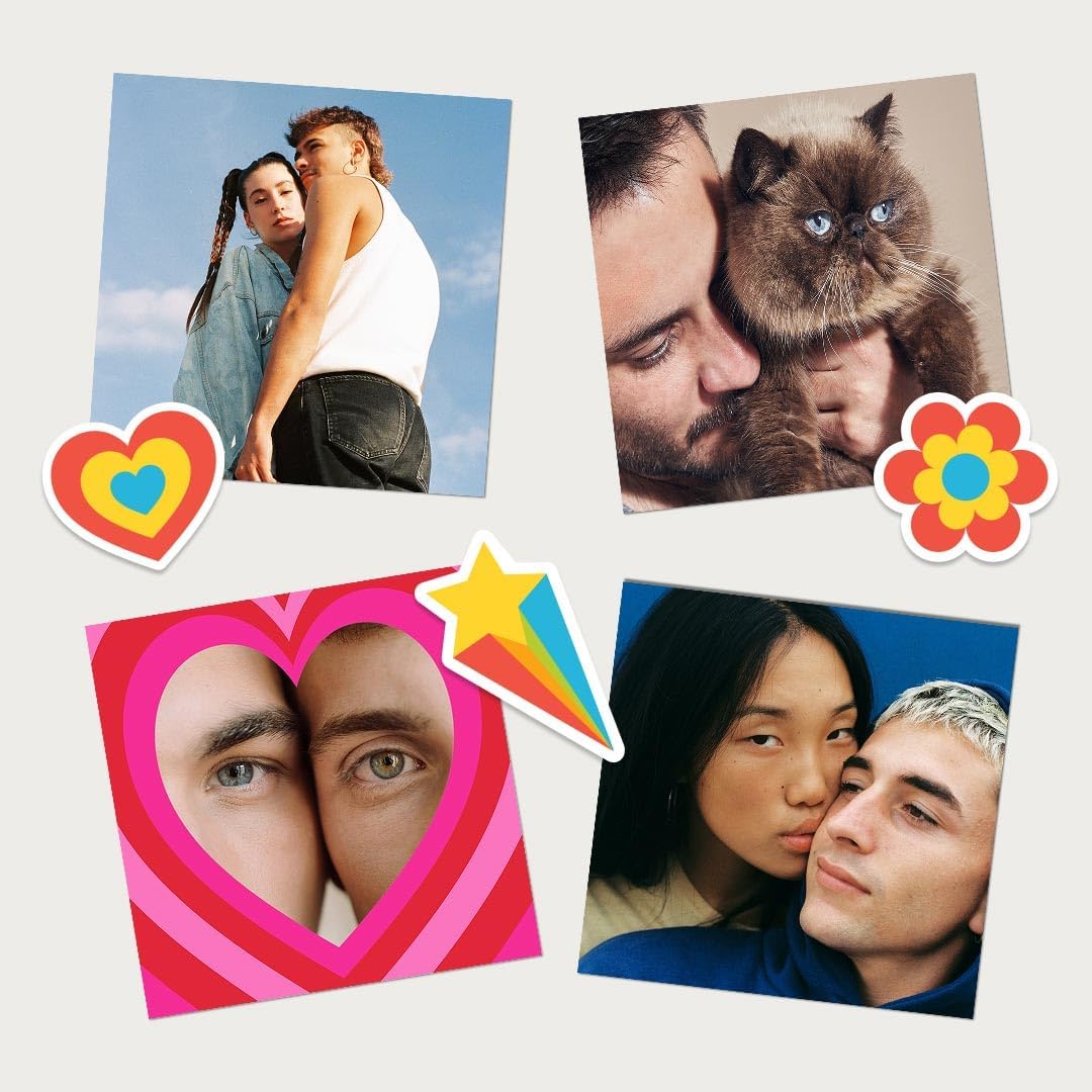 Polaroid Hi-Print - Bluetooth Connected 3x3 Photo Dye-Sub Printer Photo Paper Bundle - 60 Photo Sheets Inlcuded (6647)